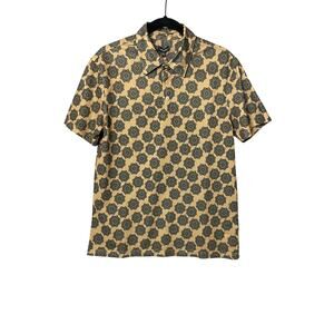 NWT Express Mandala Pique Polo Shirt Men’s Size Medium Performance Fabric